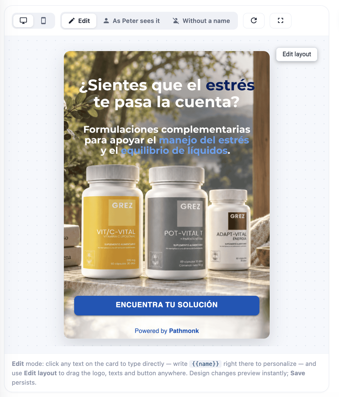 Campaign microexperience for the Grez stress campaign